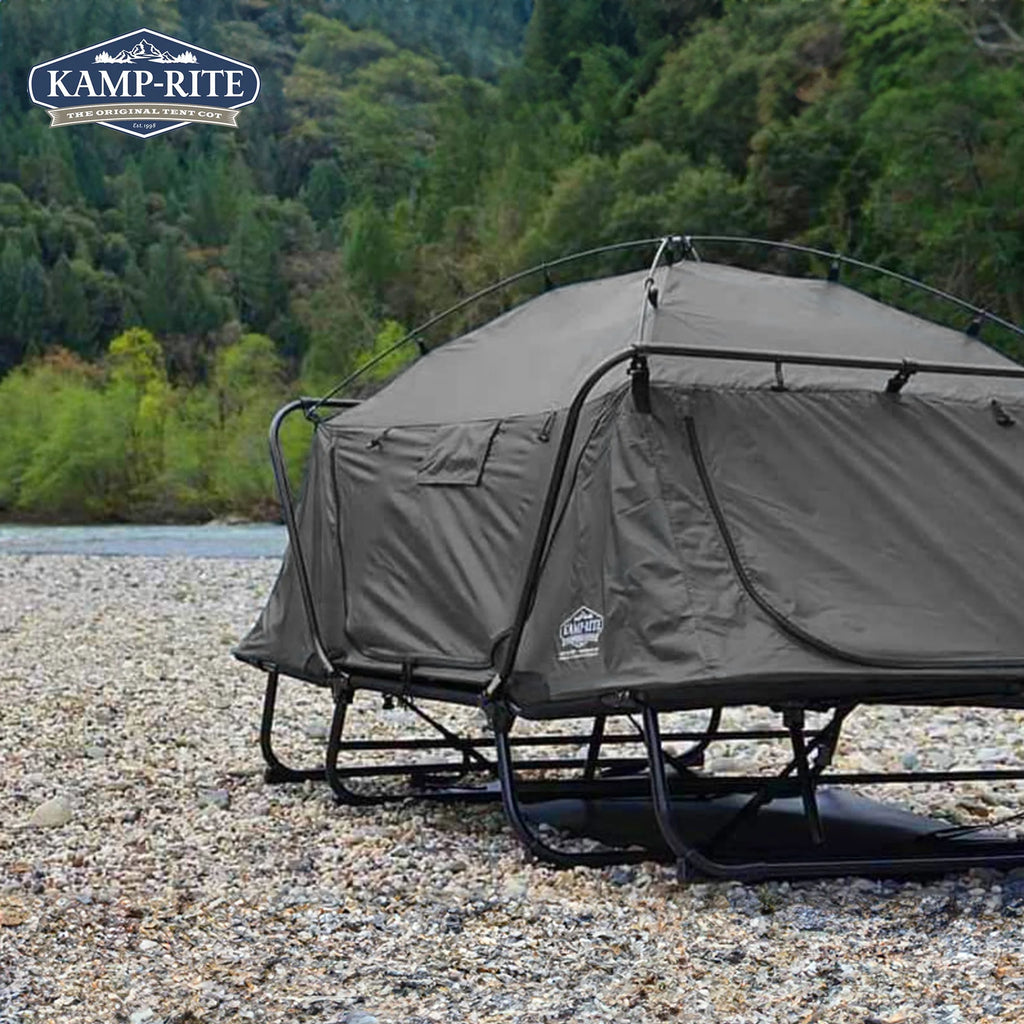 2 Person Elevated Cot, Lounge Chair, & Tent H234