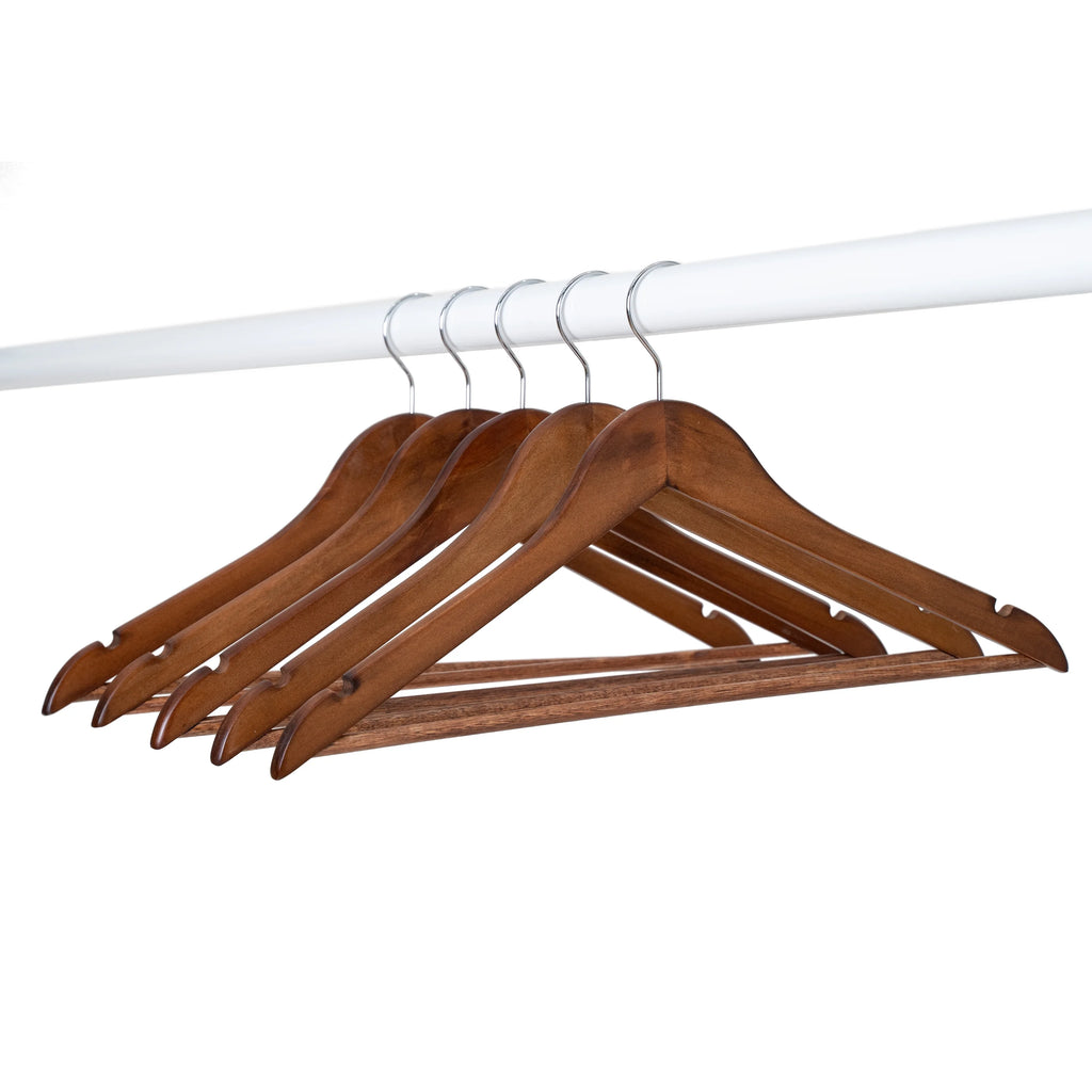 Solid Walnut Wood Suit Hangers, 60 Pack Q689