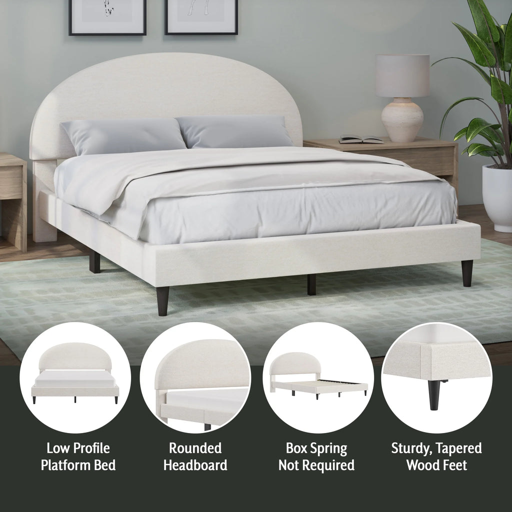 Queen Upholstered Platform Bed X990383