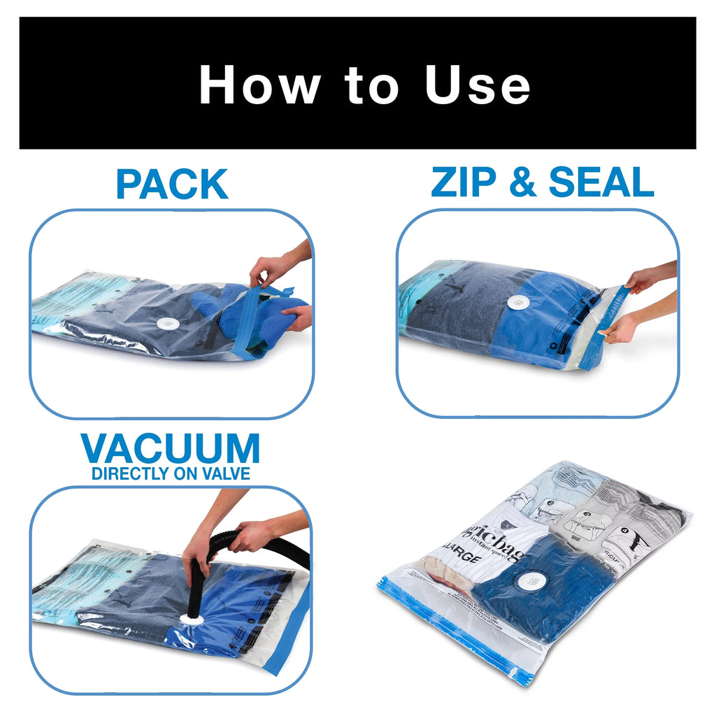 Vacuum Seal Storage Bags Set of 6 G222