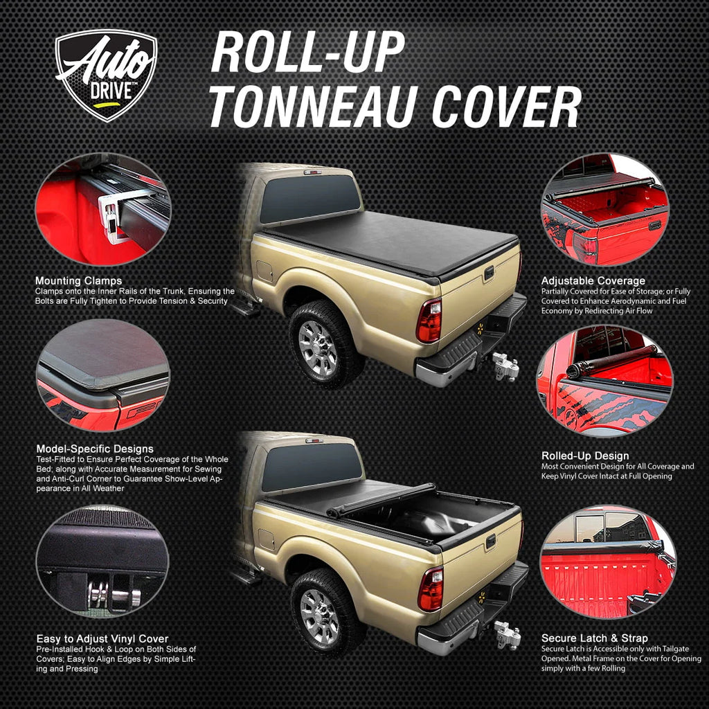 Soft Roll up Truck Bed Tonneau Cover 5Ft Bed H5974