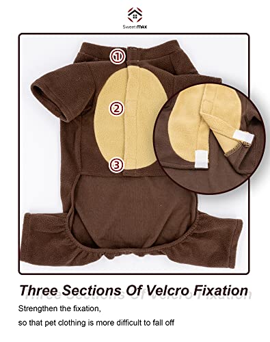 Pet Costume Ears Hat Sweater Furry Clothes for Dogs Cats U44577