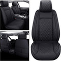 Universal Leather Full Seat Covers Full Set Black-Red A65894