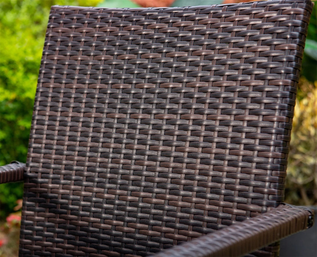 7-Piece Outdoor Patio Dining Set with Metal Table and 6 Rattan Cushioned Chairs N91595