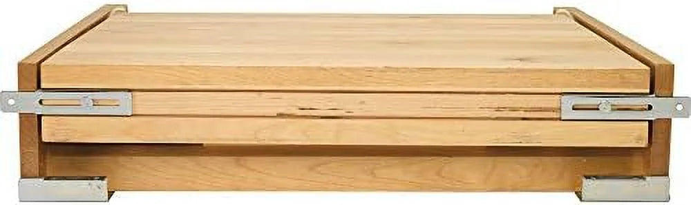 31.75" Pull Out Tambour Table Counter Extension Top Maple Wood E2437
