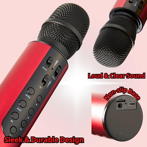 Black Handheld Wireless Microphone with 10W Dual Speakers D9839