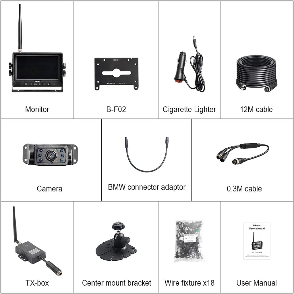 7'' 720P Wireless Backup Camera System C339595