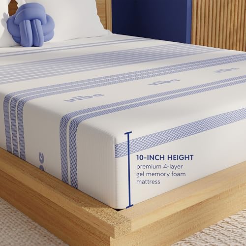 Gel Memory Foam Mattress, 12-Inch Queen White I546685