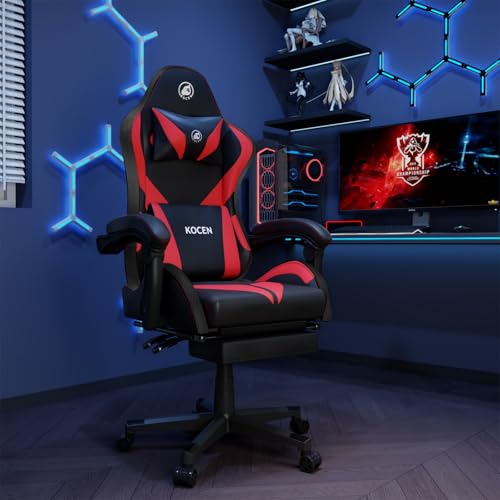 Black Blue High Back Reclining Gaming Chair with Lumbar Support H87469