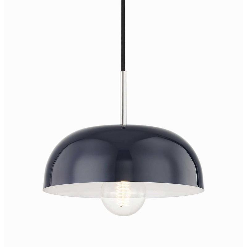 1-Light Large Pendant Aged Brass & Cream P404