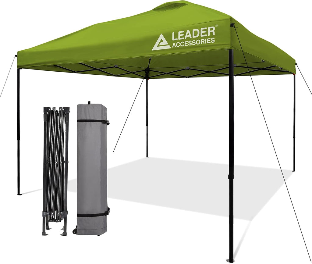 10'x10' Pop-Up Canopy Tent with Wheeled Carry Bag, Beige R16166