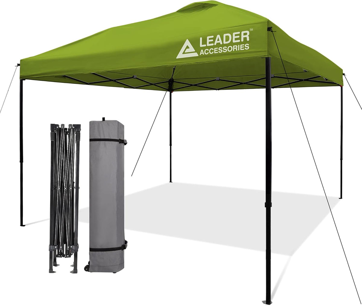 10'x10' Pop-Up Canopy Tent with Wheeled Carry Bag, Beige R16166