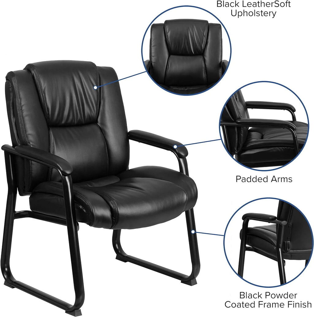 Black Leathersoft Reception Chairs S34200