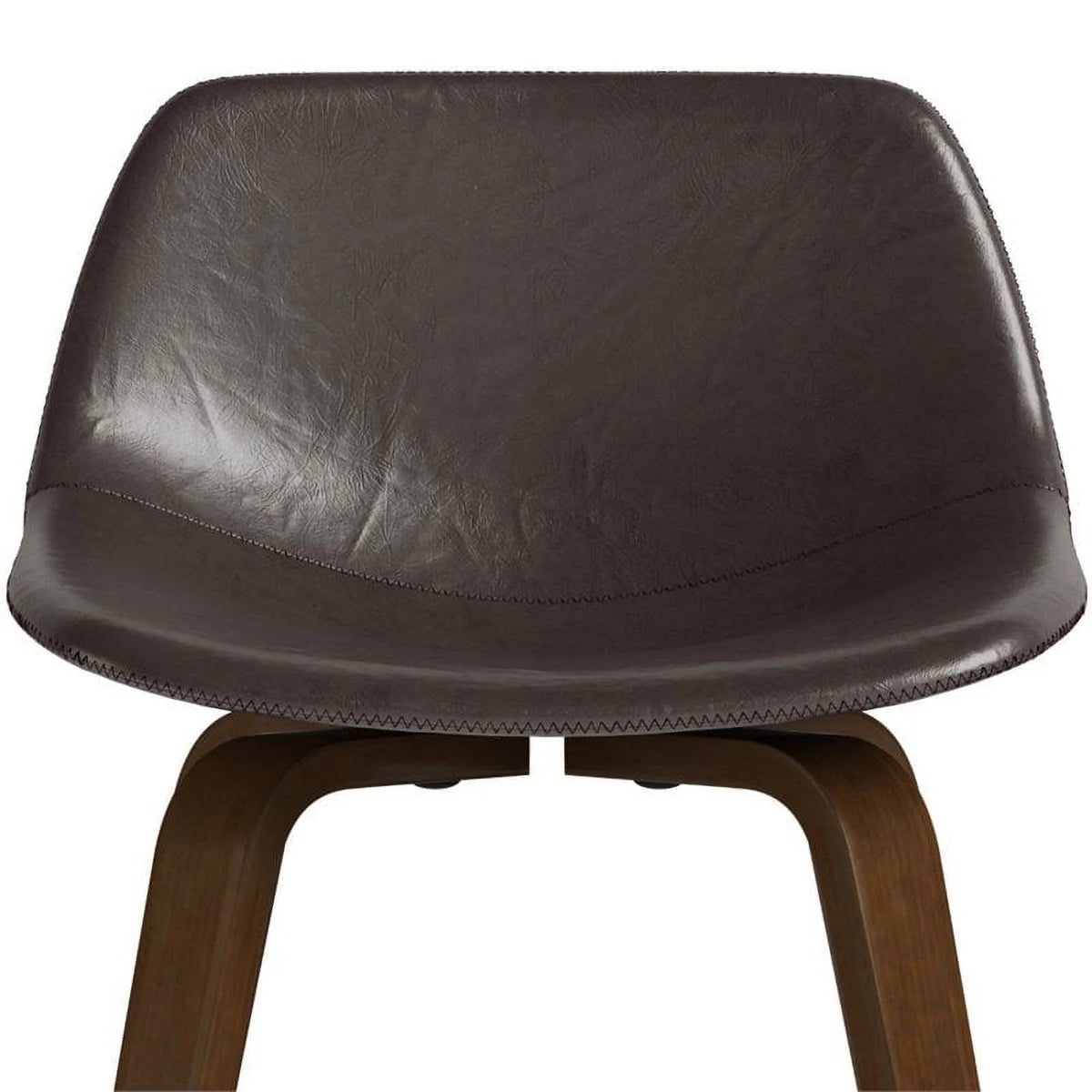 Brown Faux Leather Counter Stool Set of 2 F613