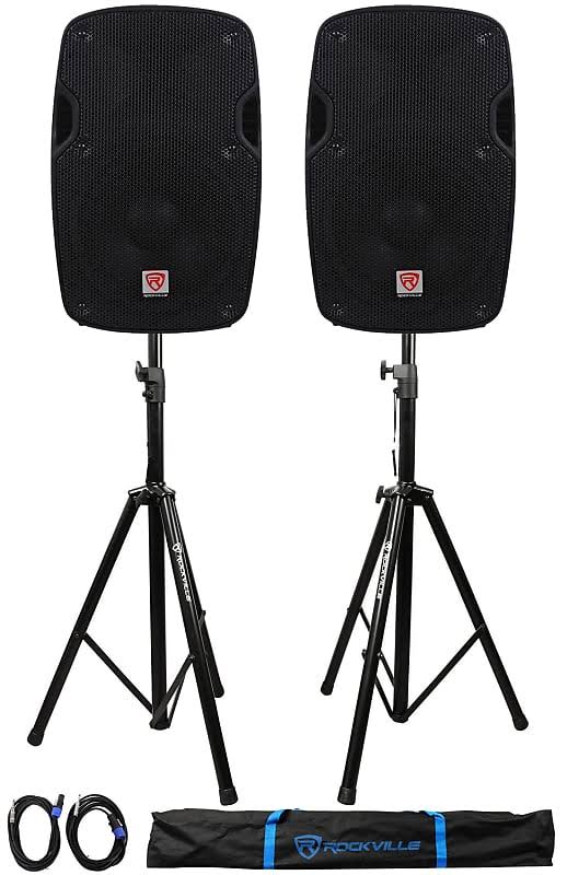 100 Watt Black PA Speakers F9665