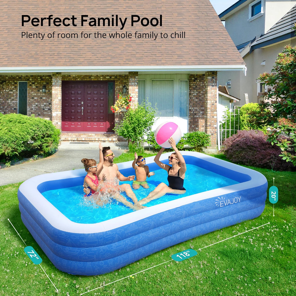 Inflatable Swimming Pools 118'' x 72'' x 20'' W184449