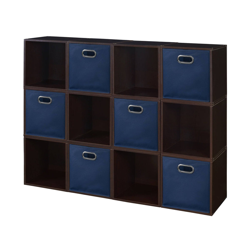 12 Cube Storage Set with 6 Canvas Bins F8739