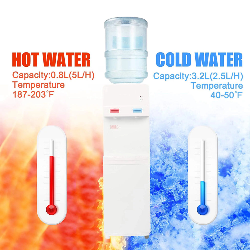 Top Loading Hot/Cold Water Dispenser with Child Safety Lock, White W506