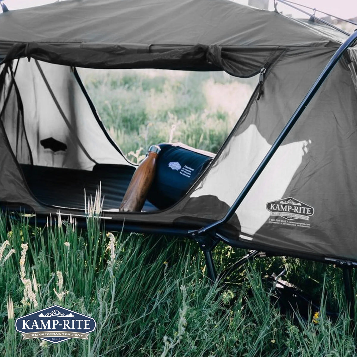 2 Person Elevated Cot, Lounge Chair, & Tent H234