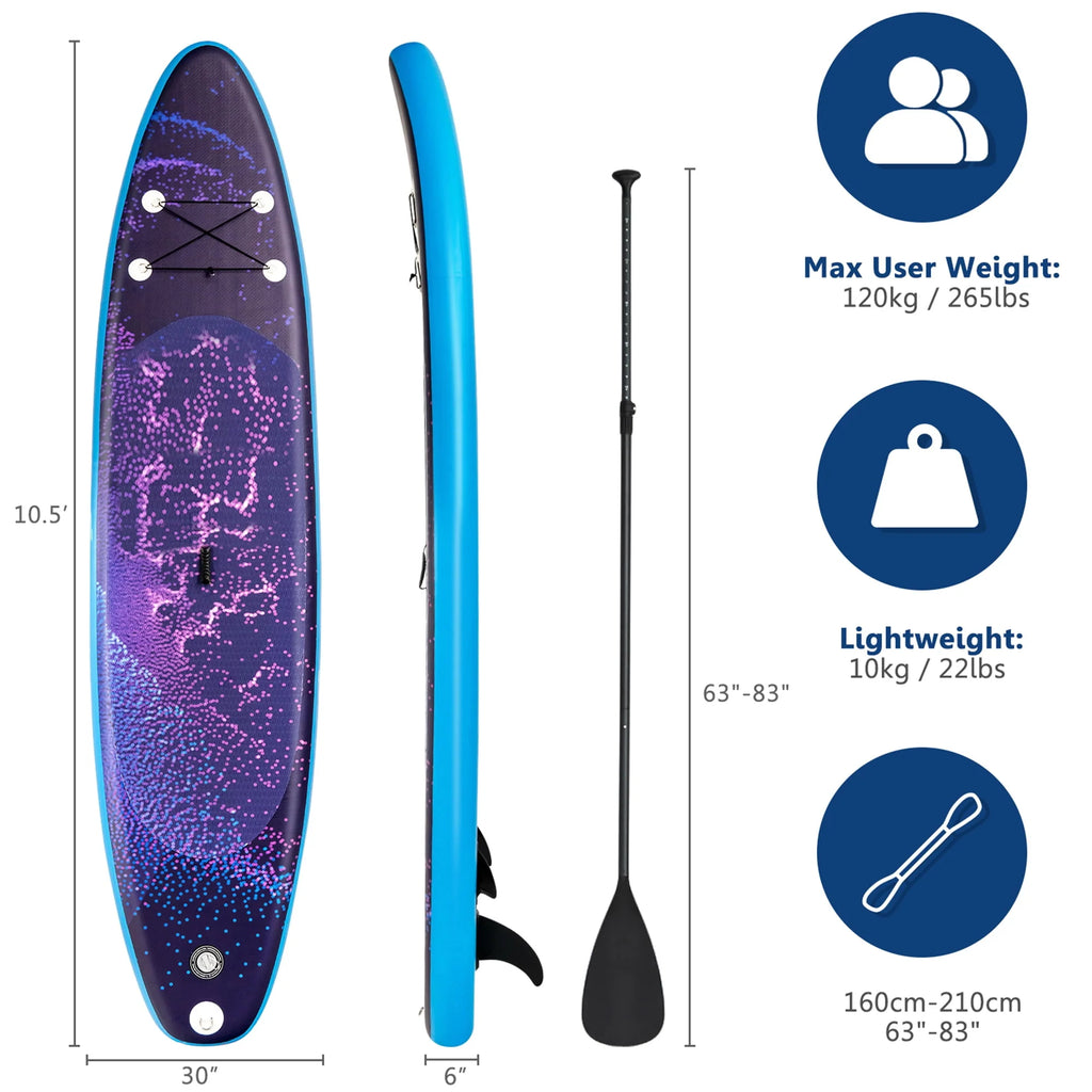 10.5 ft Inflatable Stand-Up Paddle Board Non-Slip Deck N98184