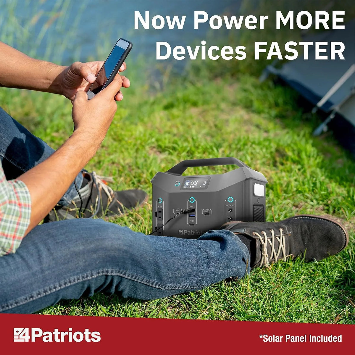 300wH Portable Power Station with 40 Watt Solar Panel O673
