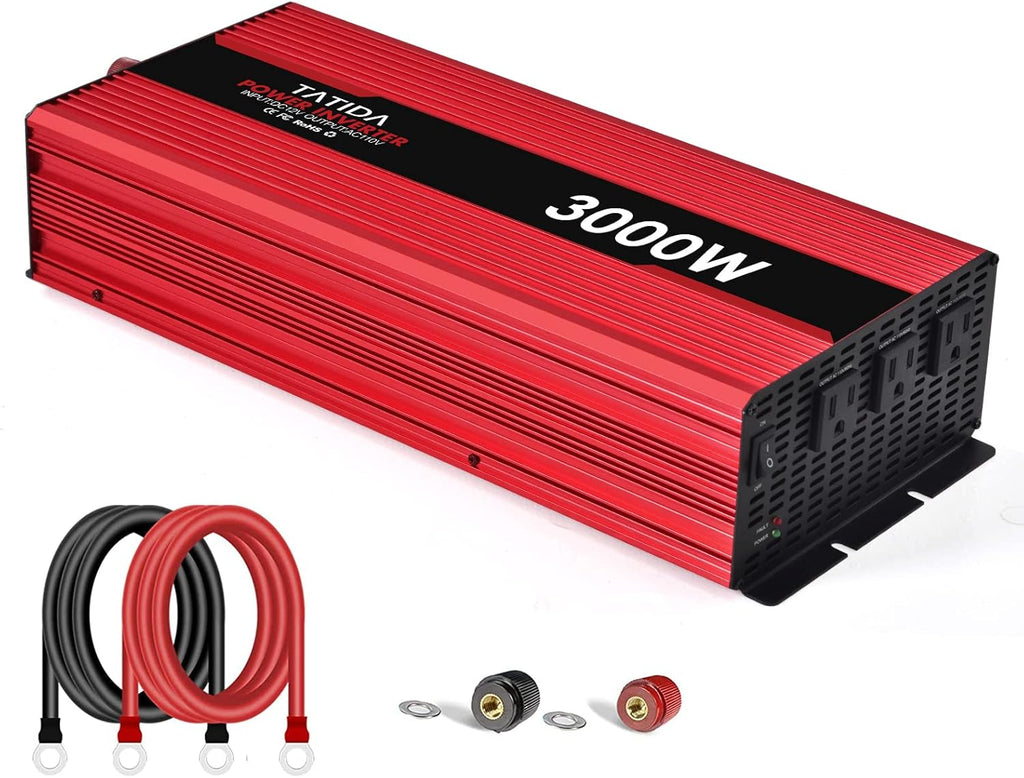 3000W Modified Sine Wave Power Inverter with 3 AC Outlets C56125