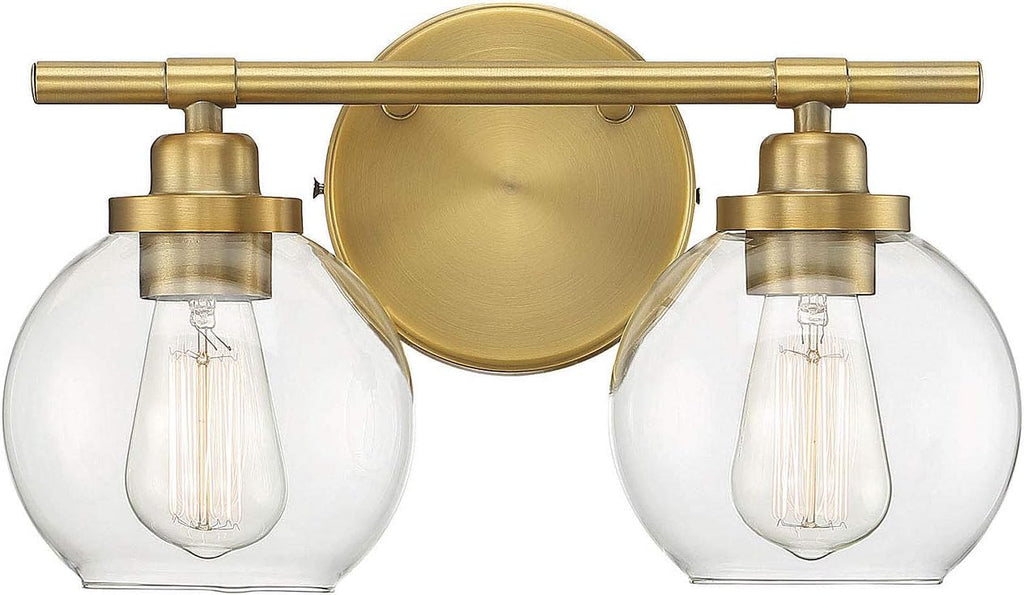 Satin Nickel 2-Light Bathroom Vanity Light W712