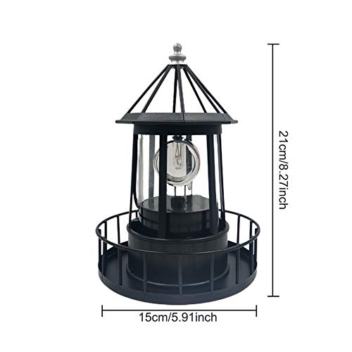 Solar Powered Rotating Lighthouse Lamp Q41422