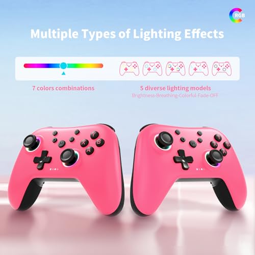 2.4G Wireless Bluetooth Controller with Linear Motors, Hall Joysticks and RGB Light N588