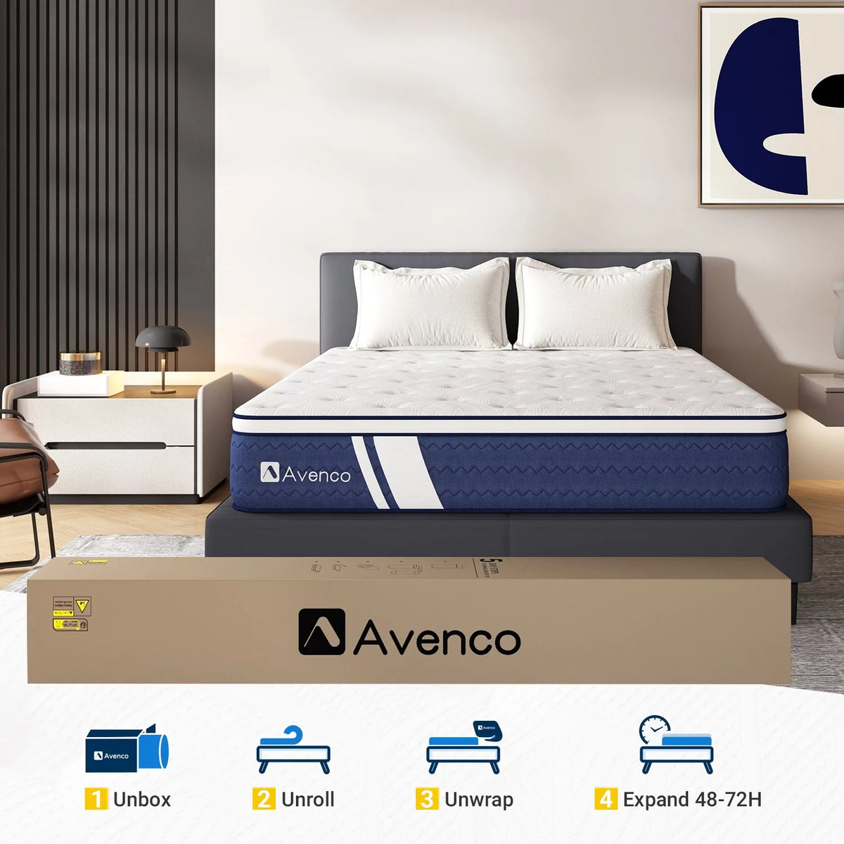 12" Gel Memory Foam and Pocket Spring Hybrid Queen Mattress X258245