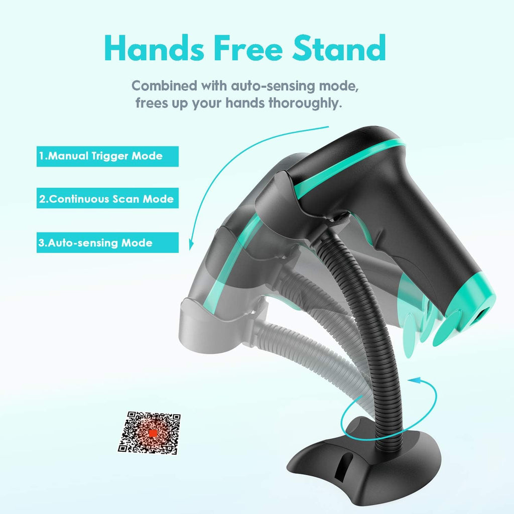 2D Wireless Barcode Scanner with Stand Pack of 2 Q347