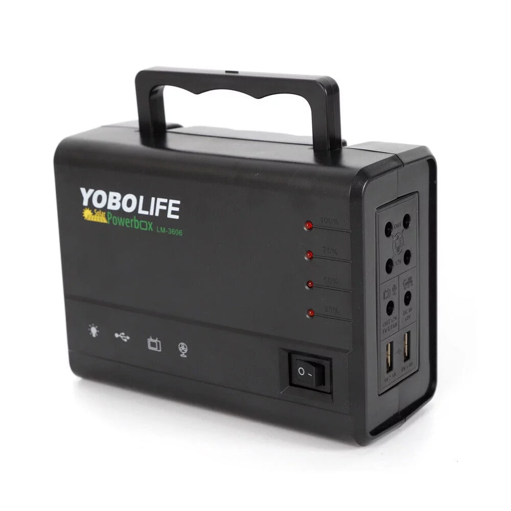 Portable Solar Panel Power Storage Generator Kit F99773