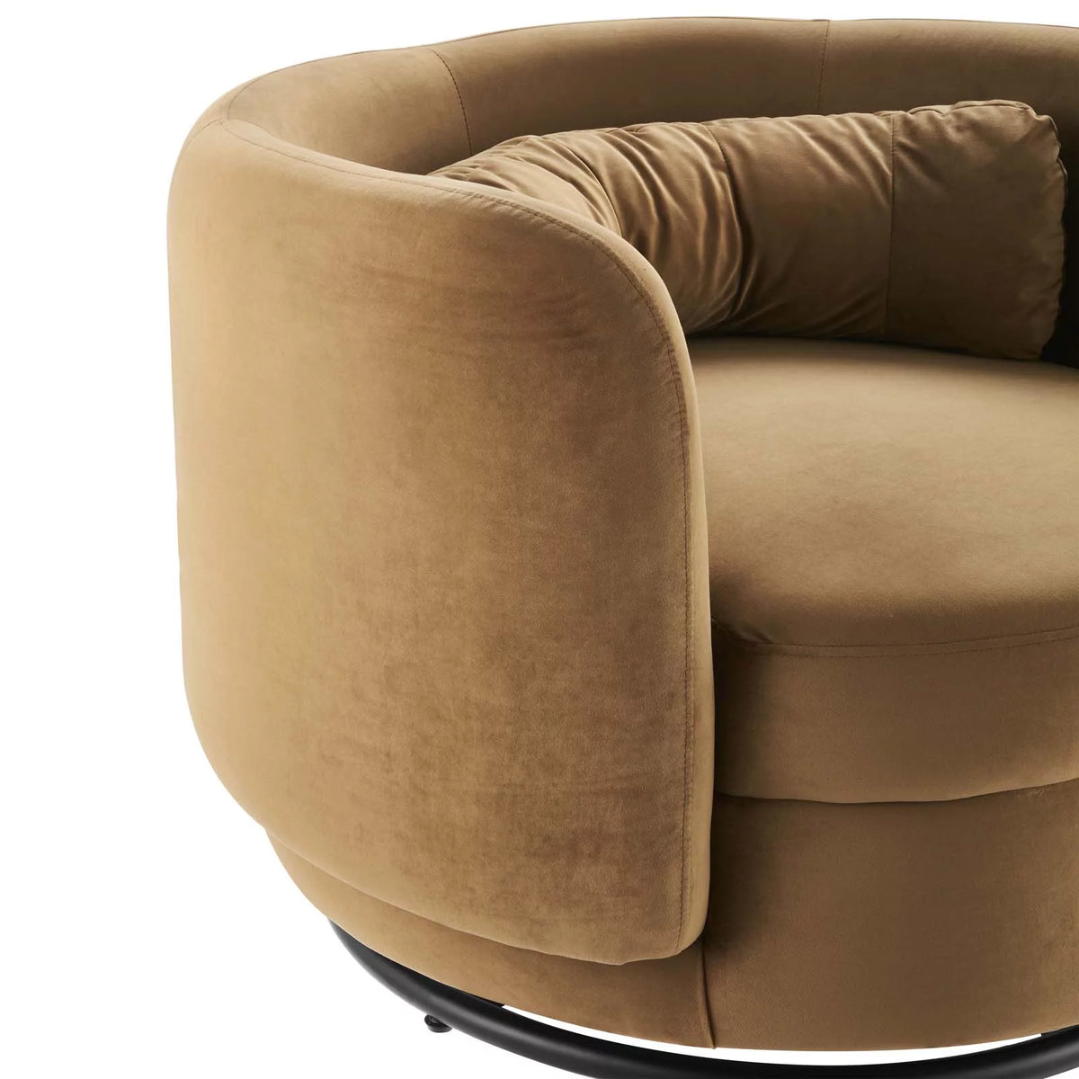 Black Velvet Swivel Chair X3321