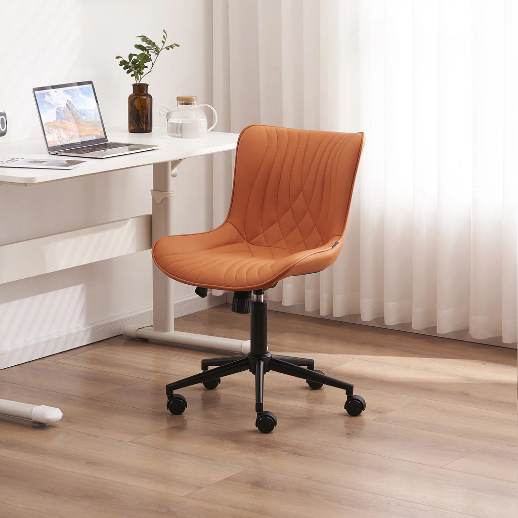 Camel Adjustable Rocking PU Office Chair with Wheels M6067