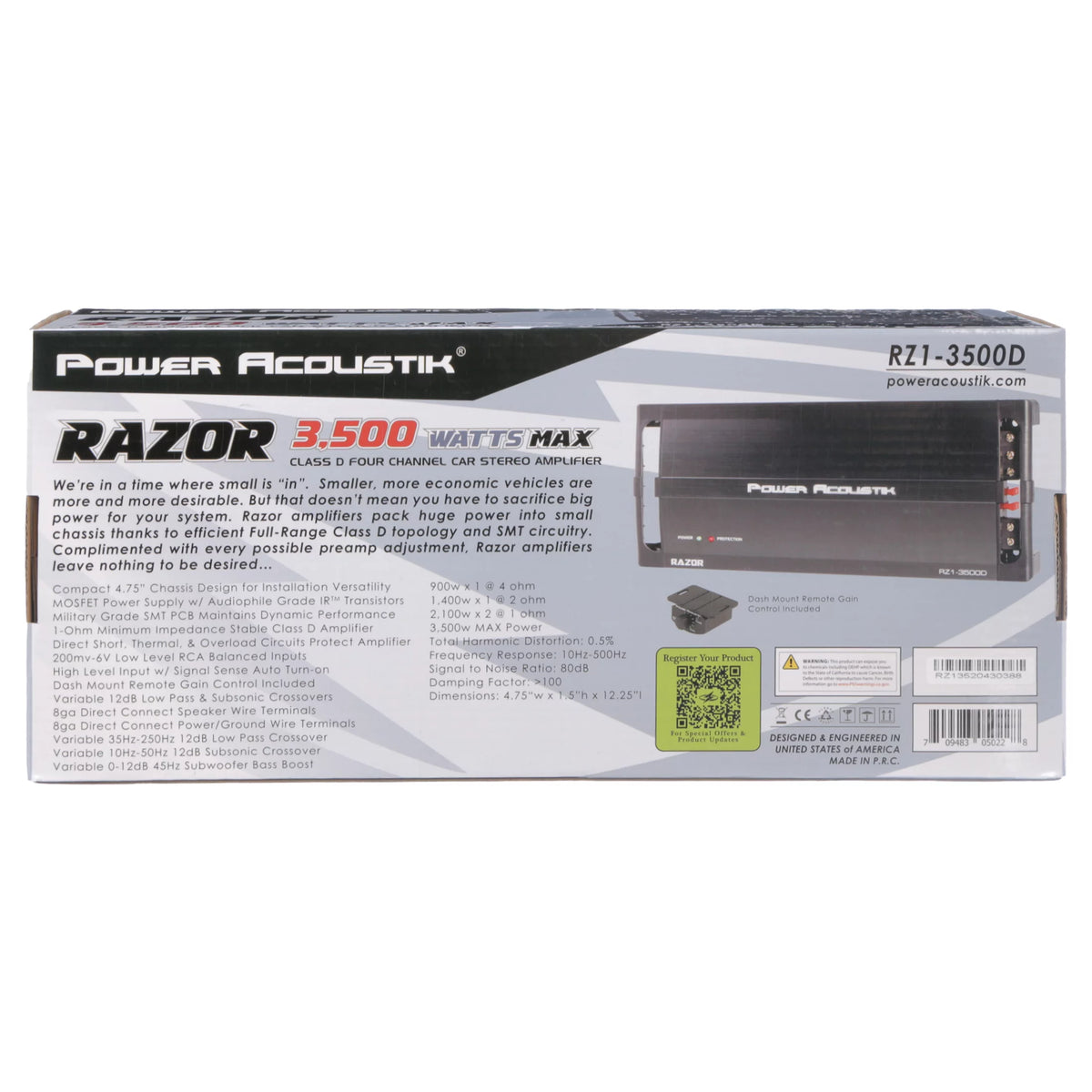 3500 W 1 Channel Class D Car Amplifier B701545