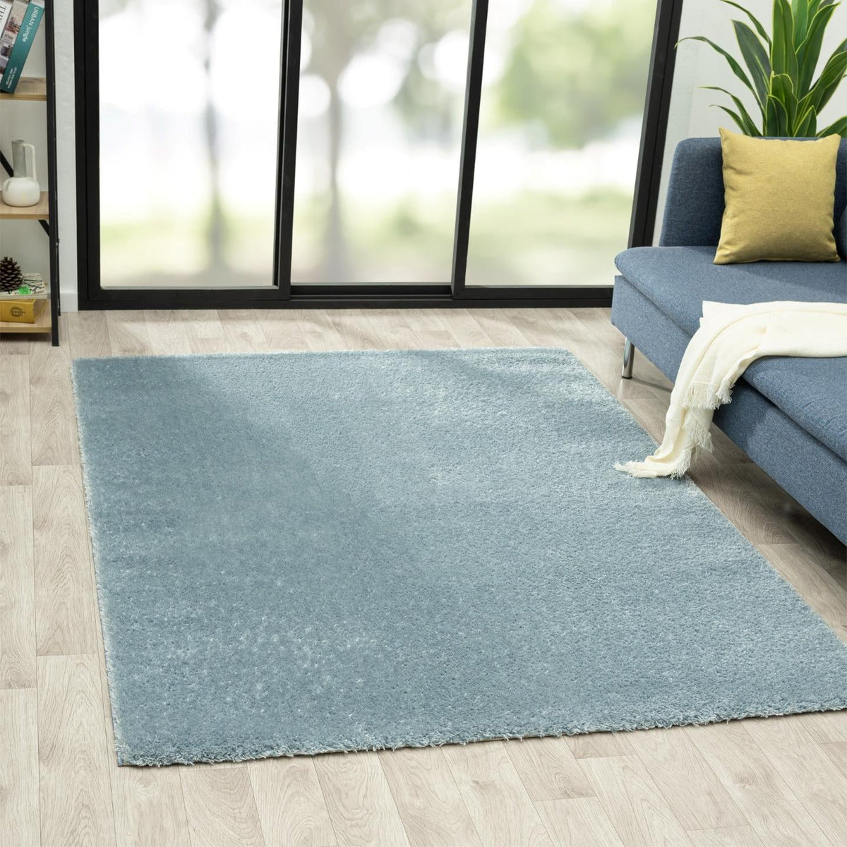 Blue 8x10 Shag Area Rug D717715