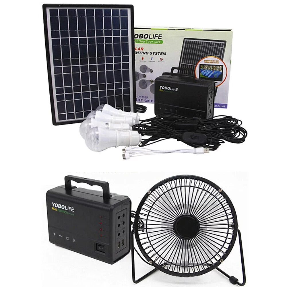 Portable Solar Panel Power Storage Generator Kit F99773