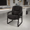 Black Leathersoft Reception Chairs S34200
