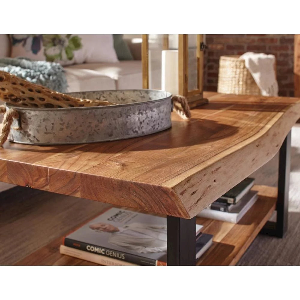 Natural Live Edge Wood Coffee Table X358797