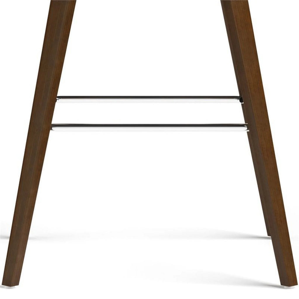 Brown Faux Leather Counter Stool Set of 2 F613