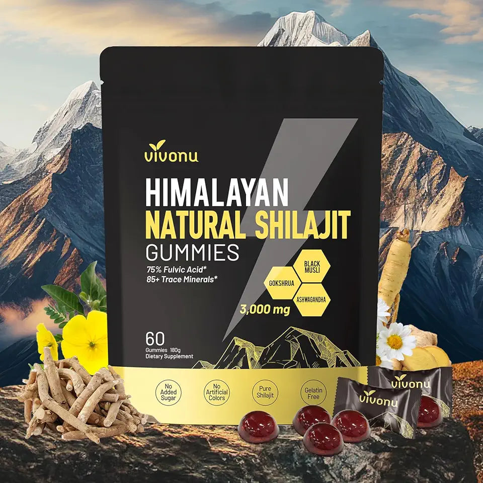 Shilajit Ashwagandha Gummies Supplement X48905