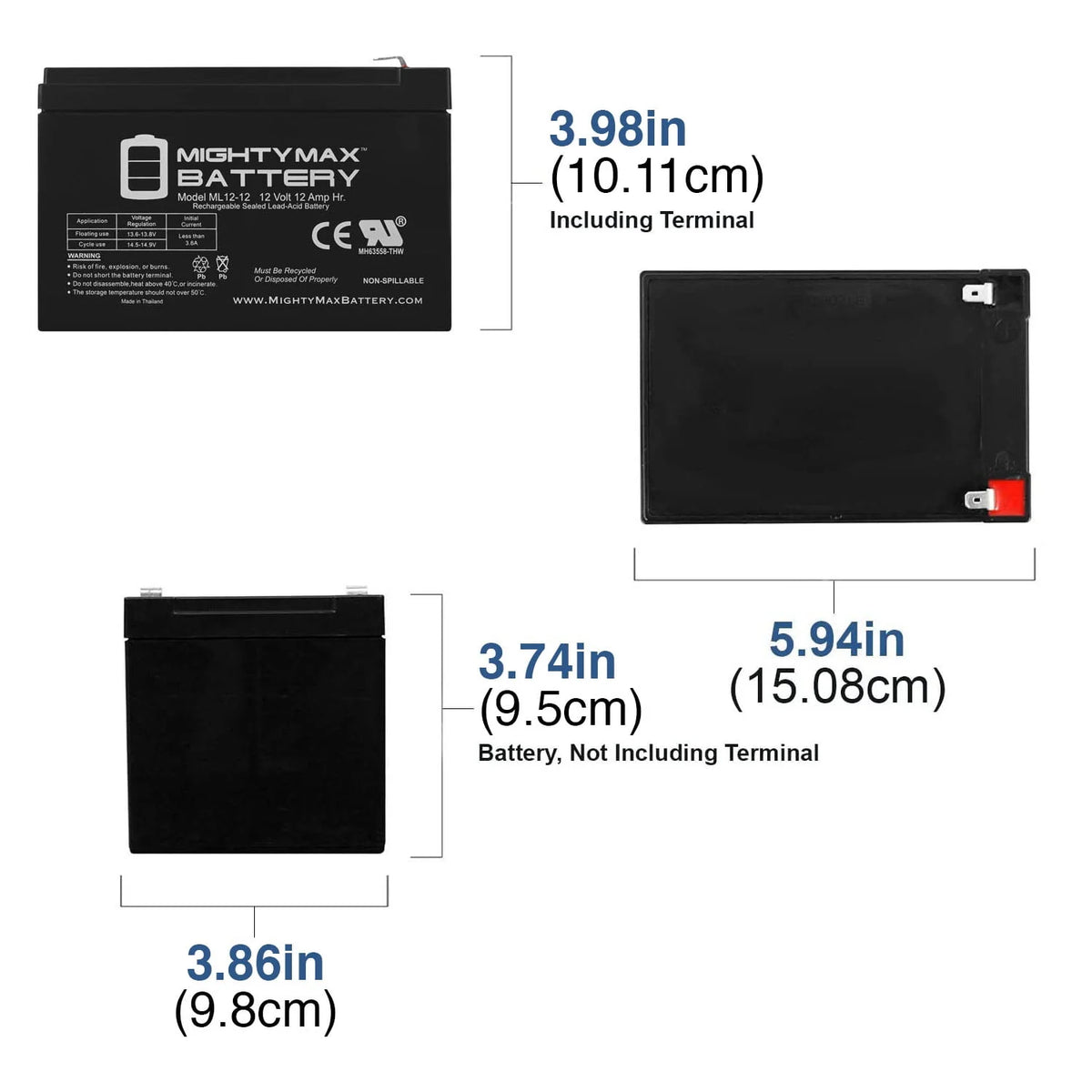 12V 12AH Battery 10 Pack R80756