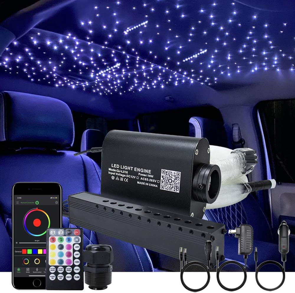 16W Fiber Optic Star Ceiling Light Kit with Music Control R4617
