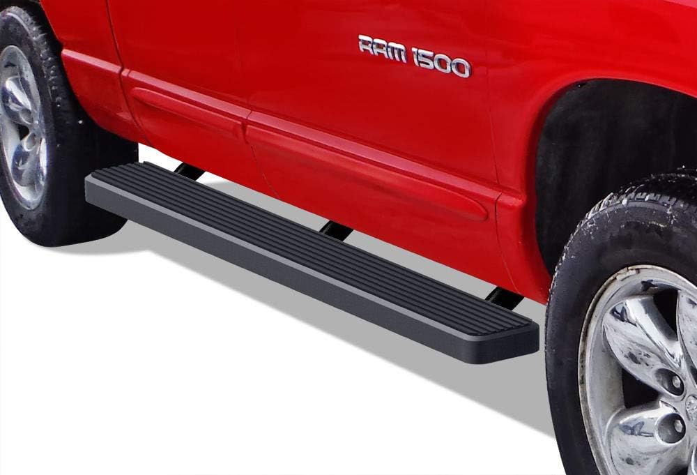 Black Running Boards Compatible with Dodge Ram 1500 2500 3500 Quad Cab F150