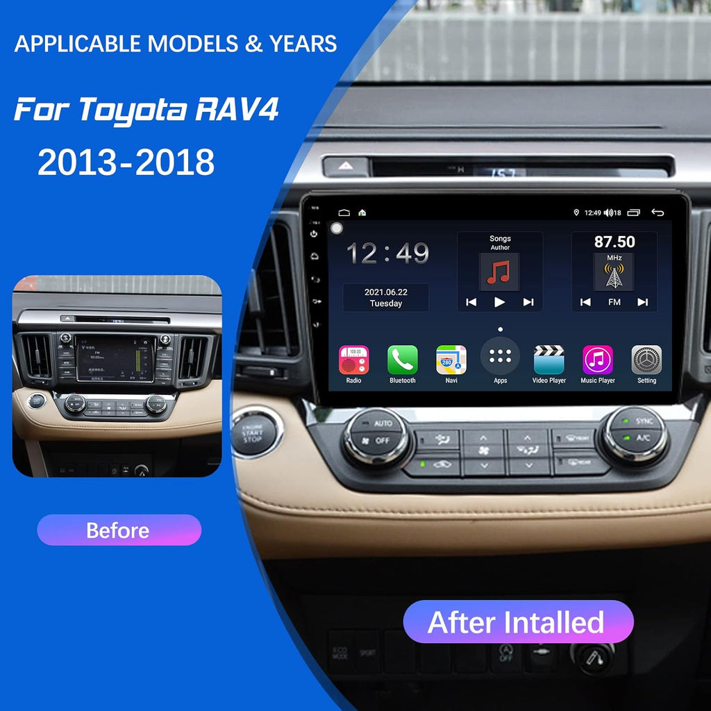 Android 10.0 Car Stereo for Toyota RAV4 2013-2018 10 Inch Touchscreen CarPlay Navigation P64201
