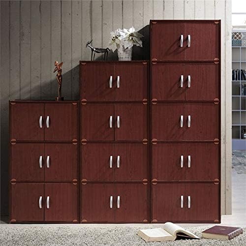 4 Shelf 8 Door Mahogany Bookcase Q452544