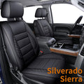 Black Faux Leather Seat Covers Full Set R316