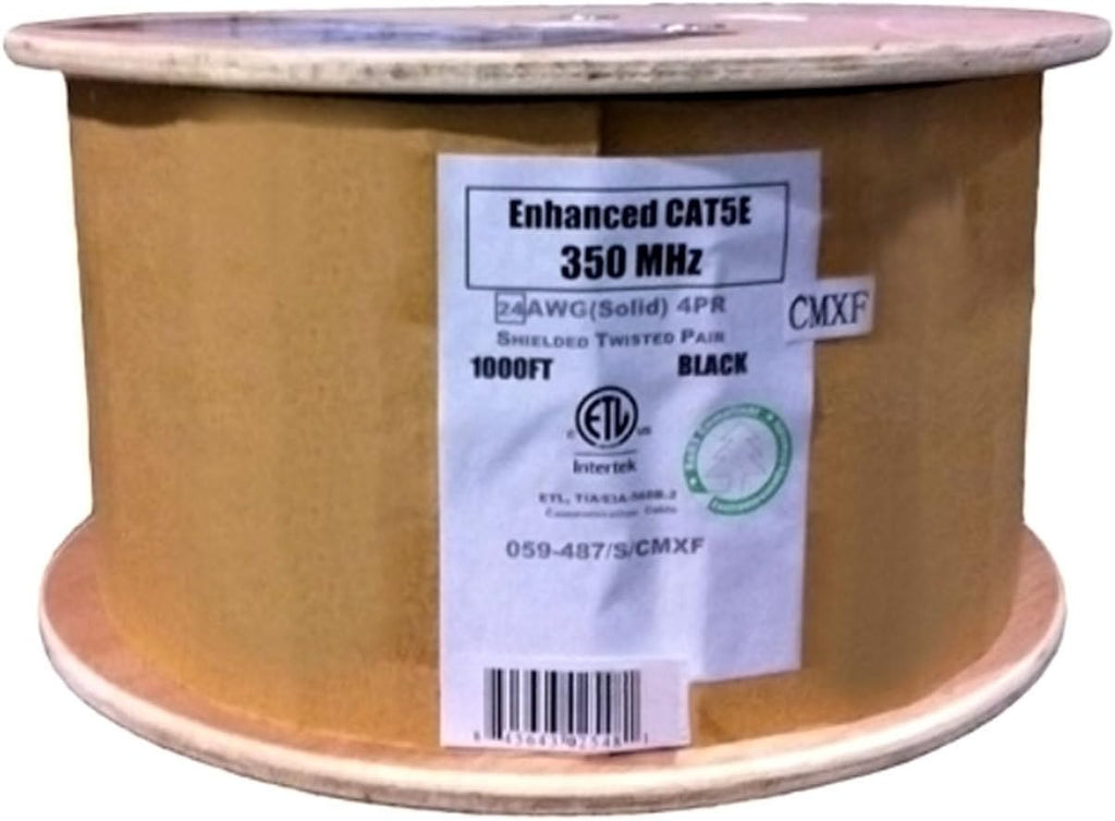Black Cat5e UTP Direct Burial Ethernet Cable 1000ft Pack of 2 B29962