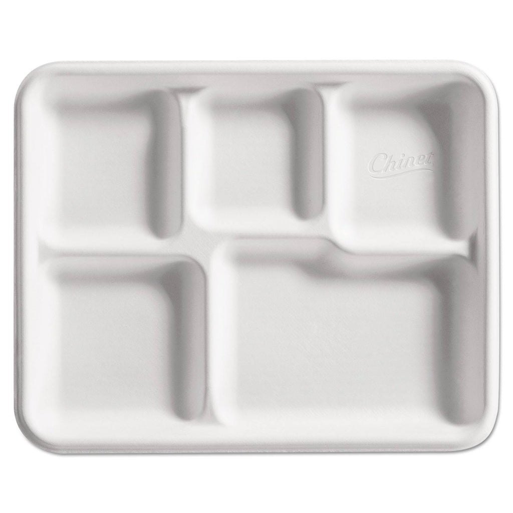 Heavy-Weight Fiber 5-Compartment Café Tray V3475