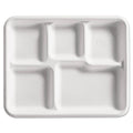Heavy-Weight Fiber 5-Compartment Café Tray V3475